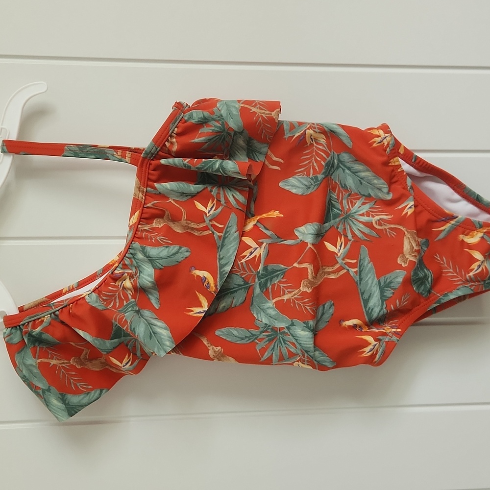 Janie and Jack Tropical Ruffle Swimsuit, Toddler Swim, Size 3